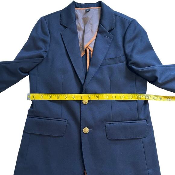 NWOT Boys' Ludlow Two-Button Wool Blazer in Navy Kids 10 - Picture 4 of 8